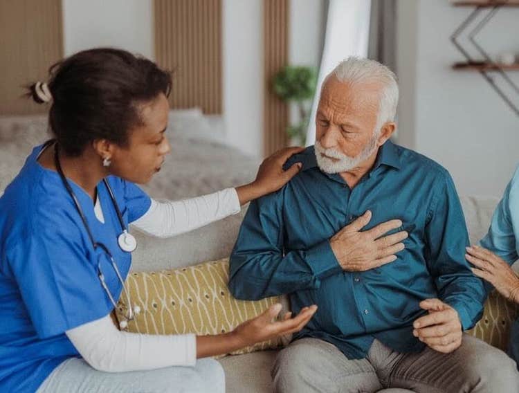 AFib patient discussing risks for stroke with doctor